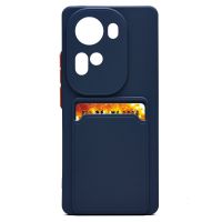 Чехол для Oppo Reno 11 силиконовый с картхолдером №9 <темно-синий> ― Spb.OnlineBazar.su