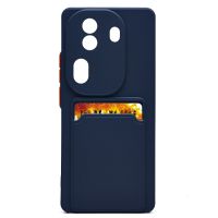 Чехол для Oppo Reno 11 Pro силиконовый с картхолдером №9 <темно-синий> ― Spb.OnlineBazar.su