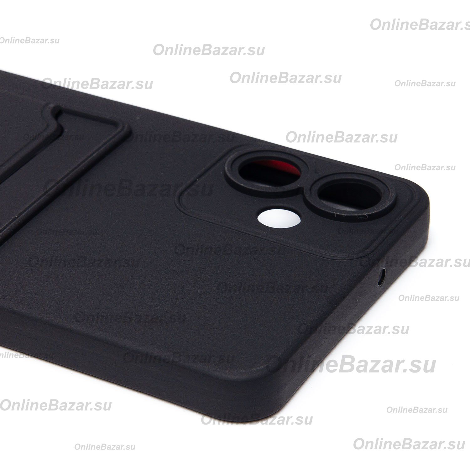 Чехол для Samsung SM-A065F (Galaxy A06) силиконовый с картхолдером №9 <черный> ― Spb.OnlineBazar.su