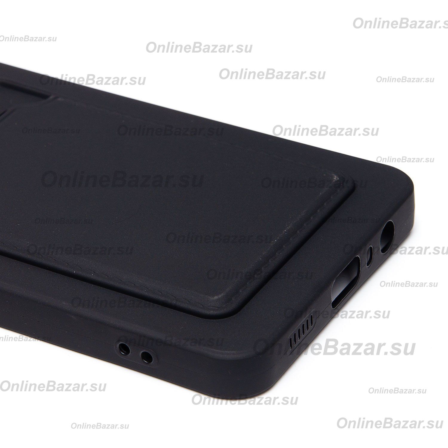 Чехол для Samsung SM-A065F (Galaxy A06) силиконовый с картхолдером №9 <черный> ― Spb.OnlineBazar.su