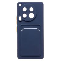 Чехол для Tecno Camon 30 5G (CL7) силиконовый с картхолдером №9 <темно-синий> ― Spb.OnlineBazar.su