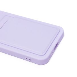 Чехол для Xiaomi 14 силиконовый с картхолдером №9 <светло-фиолетовый>