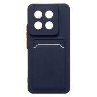 Чехол для Xiaomi 14 Pro силиконовый с картхолдером №9 <темно-синий> ― Spb.OnlineBazar.su