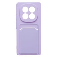 Чехол для Xiaomi Redmi Note 14 Pro+ силиконовый с картхолдером №9 <светло-фиолетовый> ― Spb.OnlineBazar.su