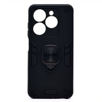 Чехол для Infinix Hot 40i (X6528B) силиконовый противоударный с кольцом <черный> ― Spb.OnlineBazar.su