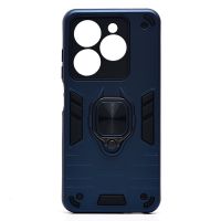 Чехол для Tecno Spark 20C (BG7n) силиконовый противоударный с кольцом <синий> ― Spb.OnlineBazar.su