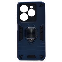 Чехол для Tecno Spark Go 2024 (BG6) силиконовый противоударный с кольцом <синий> ― Spb.OnlineBazar.su