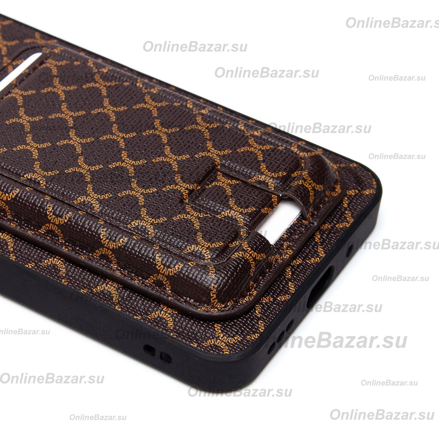 Чехол для Xiaomi Redmi 9C силиконовый с картхолдером №8 <коричневый> ― Spb.OnlineBazar.su