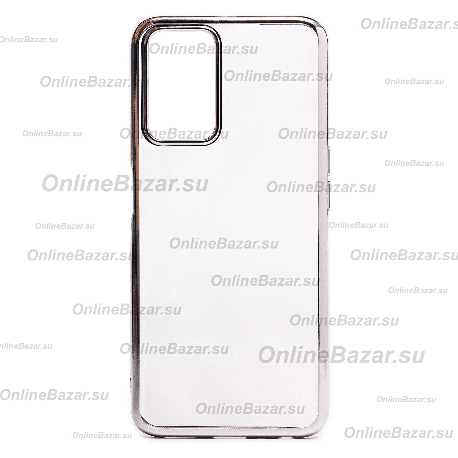 Чехол для Oppo A96 силиконовый ультратонкий Pilot <серебристый> ― Spb.OnlineBazar.su