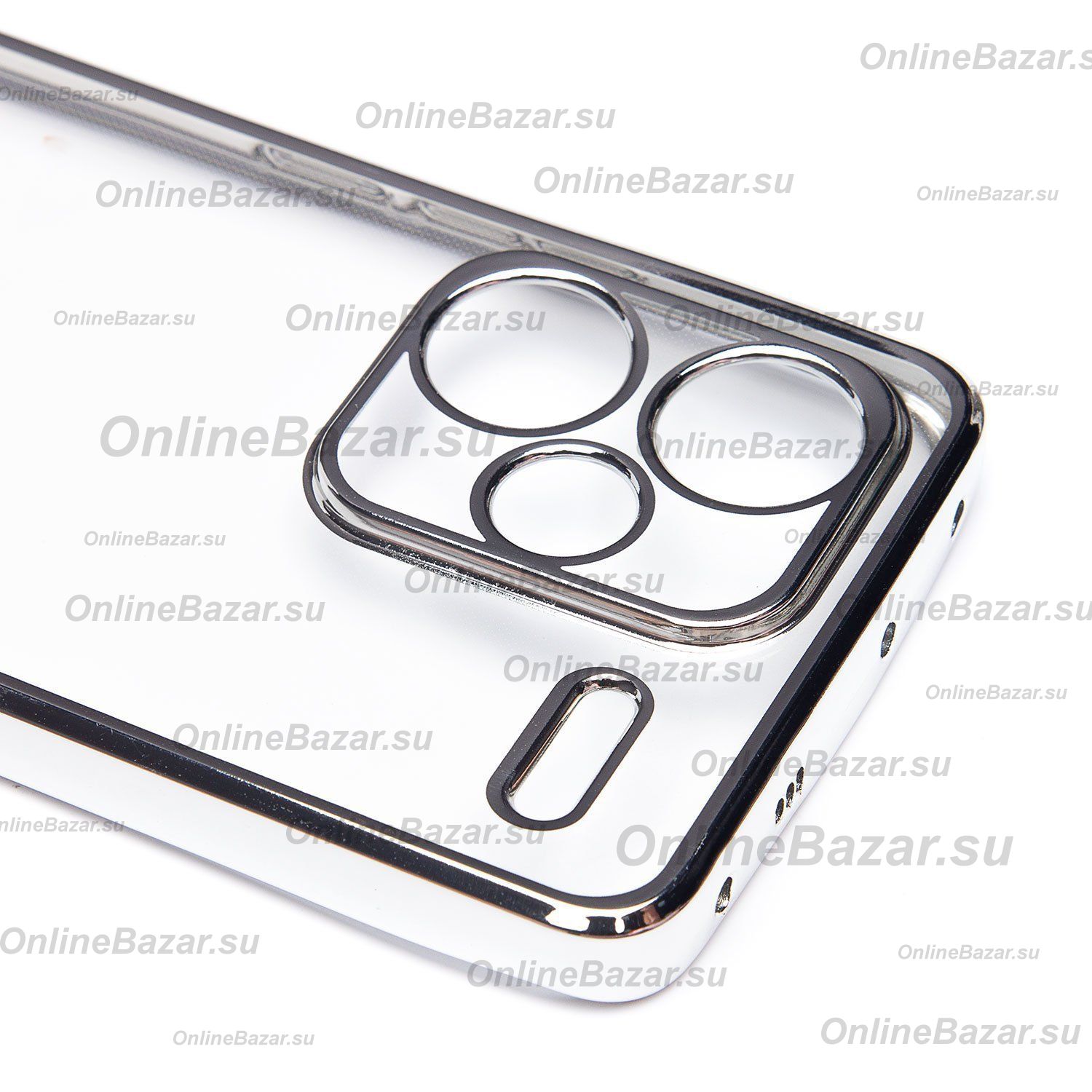 Чехол для Xiaomi Redmi Note 13 Pro 5G силиконовый ультратонкий Pilot <серебристый> ― Spb.OnlineBazar.su