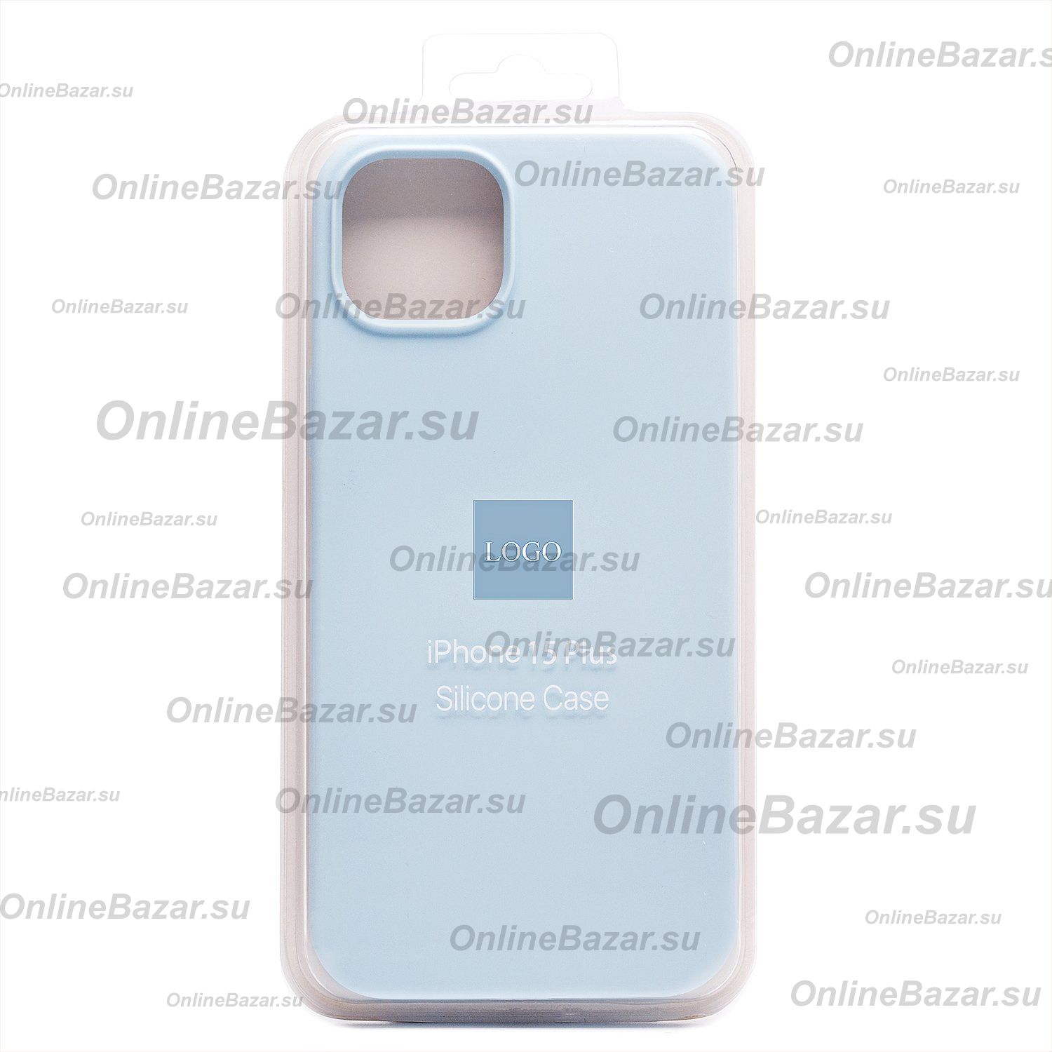 Чехол для Apple iPhone 15 Plus силиконовый Soft Touch <пастельно-синий> (премиум) ― Spb.OnlineBazar.su
