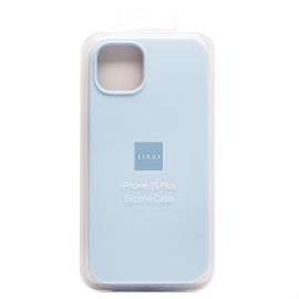 Чехол для Apple iPhone 15 Plus силиконовый Soft Touch <пастельно-синий> (премиум)
