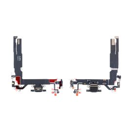 Шлейф для Apple iPhone 17 на системный разъем и микрофон <черный> (оригинал)