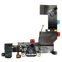 Шлейф для Apple iPhone 5s на системный разъем, разъем гарнитуры и микрофон <черный> ― Spb.OnlineBazar.su