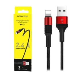 Кабель USB Apple iPhone Lightning Borofone BX21 <черный>