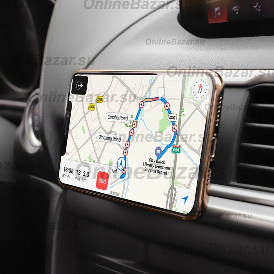 Автомобильный держатель Hoco CA47 (магнитный) <черный> ― Spb.OnlineBazar.su