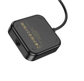 Адаптер Type-C Hoco HB35 Gigabit Ethernet (3 порта USB 3.0/RJ45/0,2 м) <черный> 