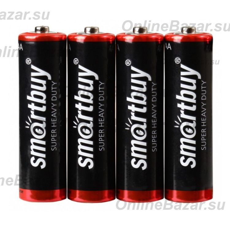 Батарейка AA Smart Buy R6 в блистере (упаковка 4 шт.) ― Spb.OnlineBazar.su