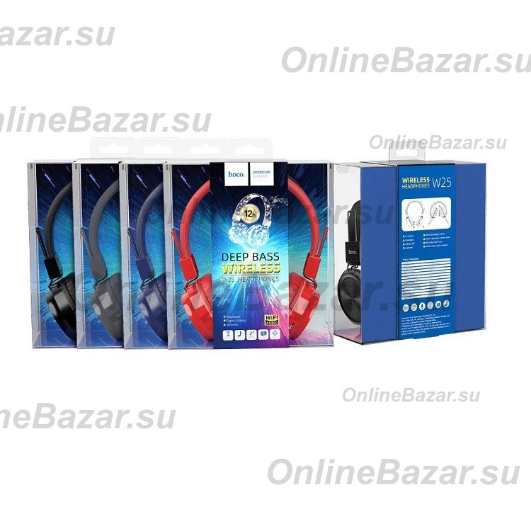 Беспроводные bluetooth наушники Hoco W25 <синий> ― Spb.OnlineBazar.su