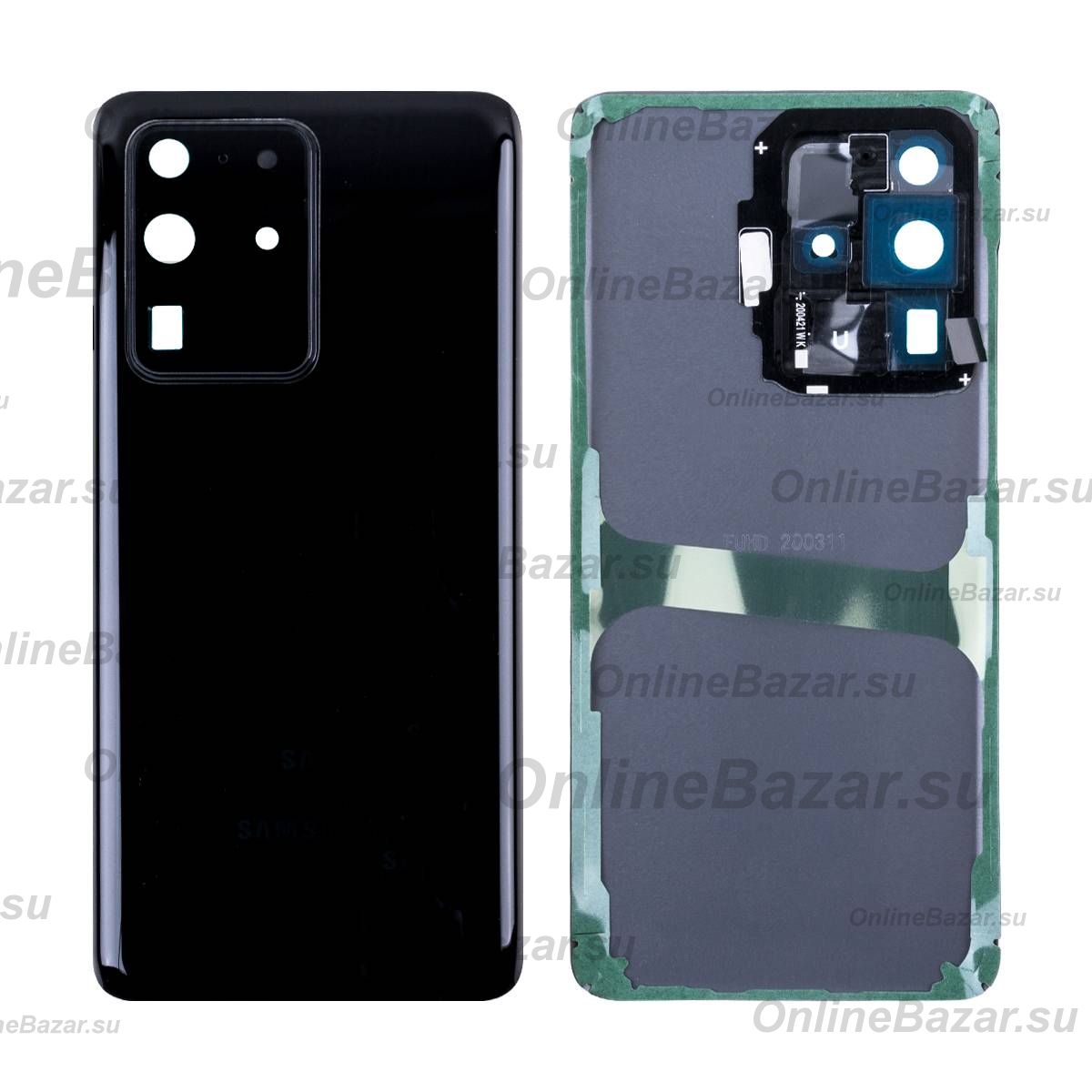 Задняя крышка для Samsung SM-G988B (Galaxy S20 Ultra) <черный> (оригинал) ― Spb.OnlineBazar.su