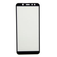 Защитное стекло для Samsung SM-A600F (Galaxy A6 2018) (2.5D/полная наклейка) <черный> ― Spb.OnlineBazar.su