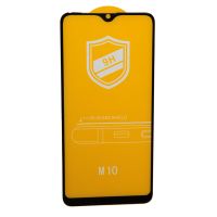 Защитное стекло для Samsung SM-A105F (Galaxy A10) (2,5D/закаленное, полная наклейка) <черный> в блистере ― Spb.OnlineBazar.su