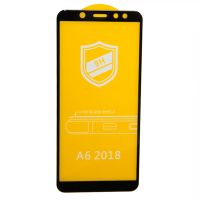 Защитное стекло для Samsung SM-A600F (Galaxy A6 2018) (2,5D/закаленное, полная наклейка) <черный> в блистере ― Spb.OnlineBazar.su