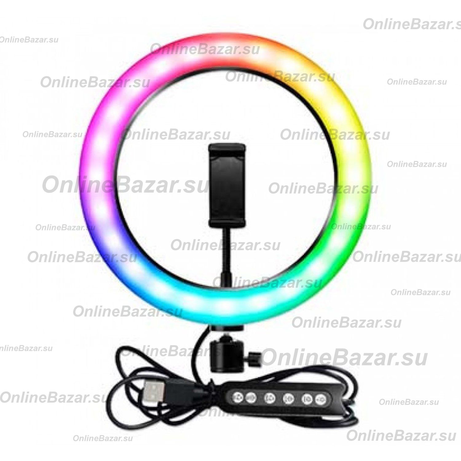 Кольцевая лампа MJ26 RGB для штатива (26 см) ― Spb.OnlineBazar.su