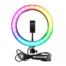 Кольцевая лампа MJ26 RGB для штатива (26 см)