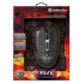 Мышь оптическая Defender Shock GM-110L (игровая) <черный>