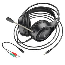 Наушники компьютерные с микрофоном Hoco W106 <черный>