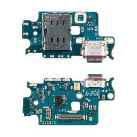 Плата нижняя для Samsung SM-S911B (Galaxy S23) на системный разъем, разъем Sim-карты и микрофон (оригинал)
