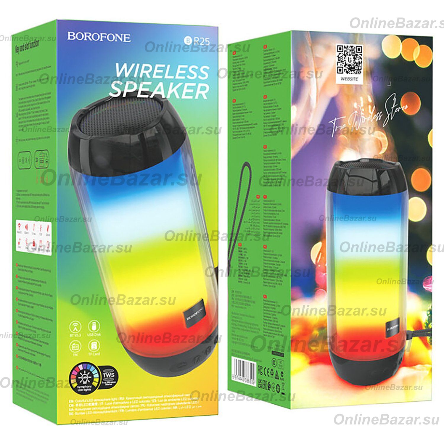 Колонка Borofone BR25 (Bluetooth/5 Вт/1200 mAh) <черный> ― Spb.OnlineBazar.su