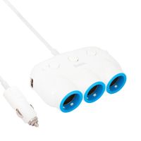 Разветвитель гнезда прикуривателя Hoco C1 (3 гнезда) <белый> ― Spb.OnlineBazar.su