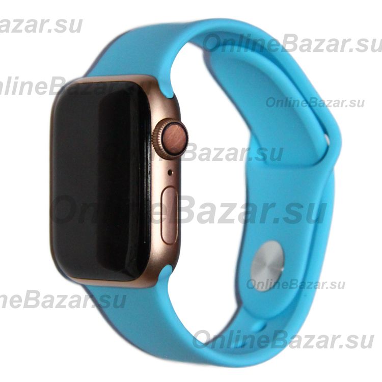 Ремешки для Apple Watch Series 4 (44 mm) Sport Band силиконовый (размер L) <голубой> ― Spb.OnlineBazar.su