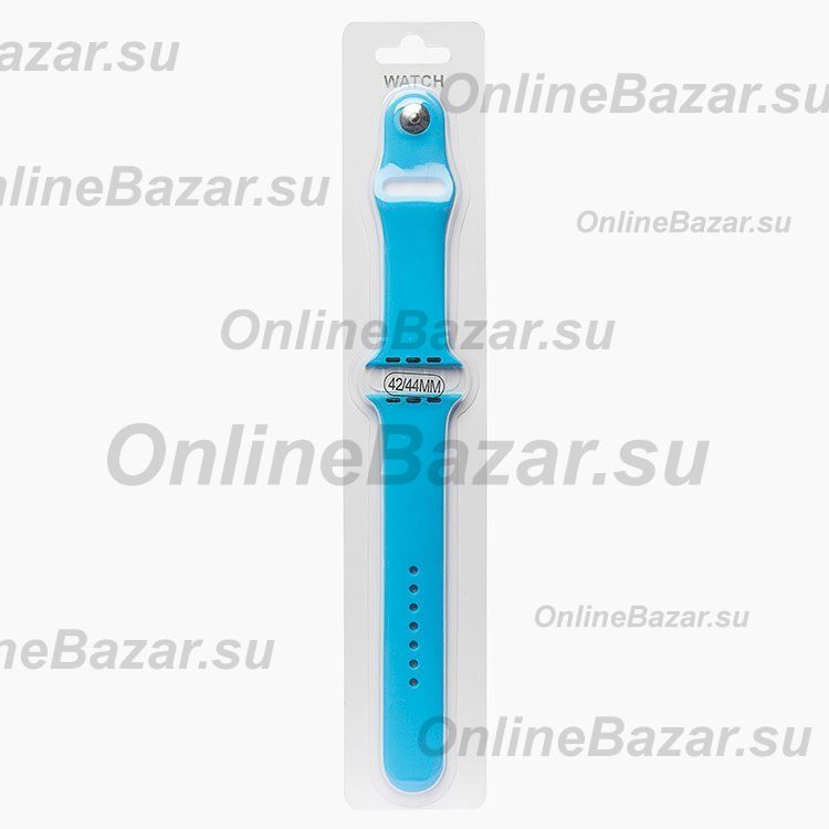 Ремешки для Apple Watch Series 4 (44 mm) Sport Band силиконовый (размер L) <голубой> ― Spb.OnlineBazar.su