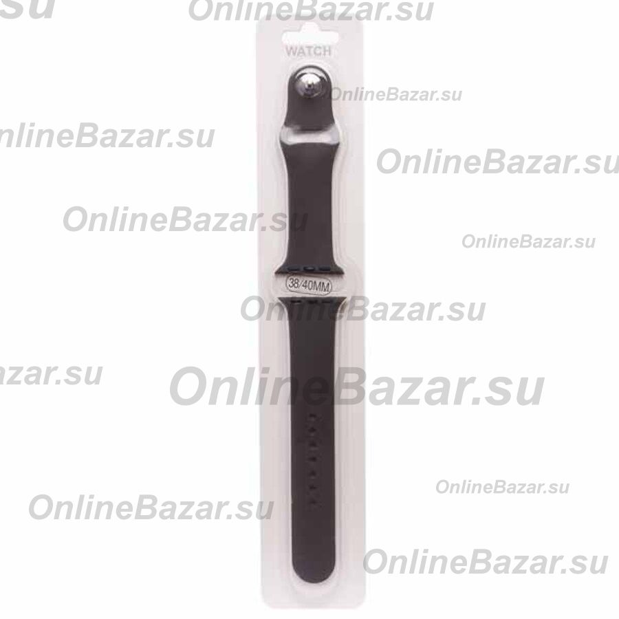 Ремешки для Apple Watch SE (40 mm) Sport Band силиконовый (размер L) <шоколадный> ― Spb.OnlineBazar.su