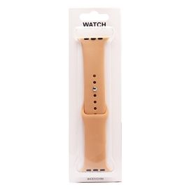 Ремешки для Apple Watch SE (40 mm) Sport Band силиконовый (размер L) <бежевый>
