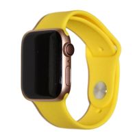 Ремешки для Apple Watch SE (40 mm) Sport Band силиконовый (размер S) <канареечный> ― Spb.OnlineBazar.su