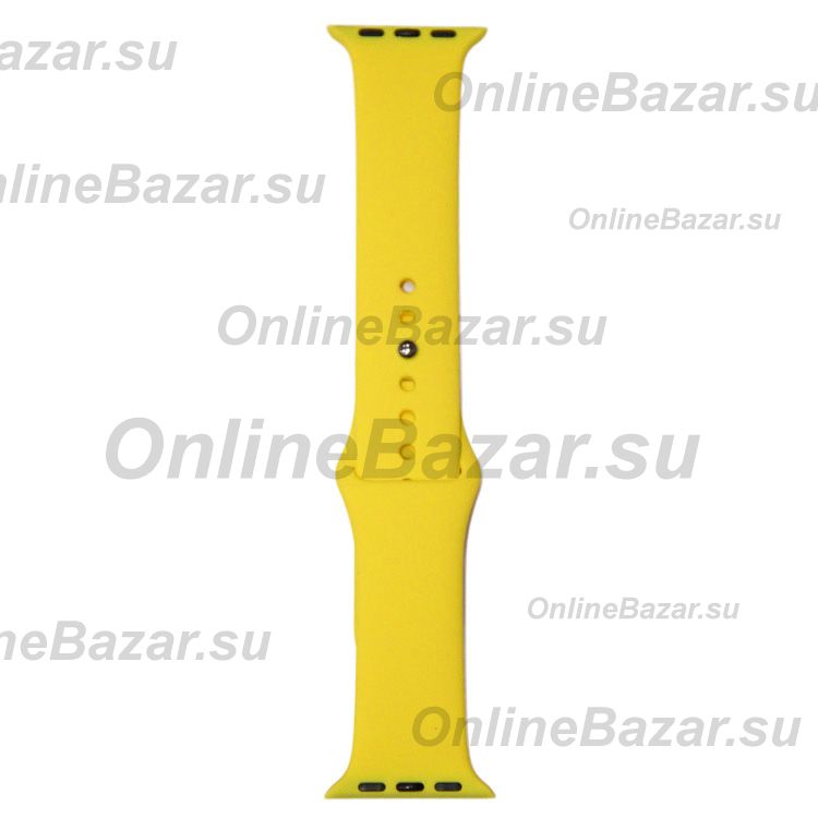 Ремешки для Apple Watch SE (40 mm) Sport Band силиконовый (размер S) <канареечный> ― Spb.OnlineBazar.su