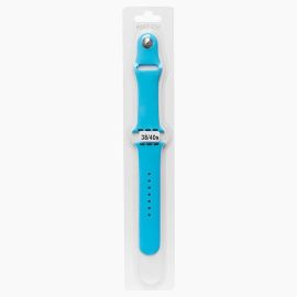 Ремешки для Apple Watch Series 1 (38 mm) Sport Band силиконовый (размер L) <голубой>