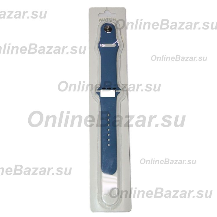 Ремешки для Apple Watch Series 5 (40 mm) Sport Band силиконовый  (размер L) <небесно-синий> ― Spb.OnlineBazar.su