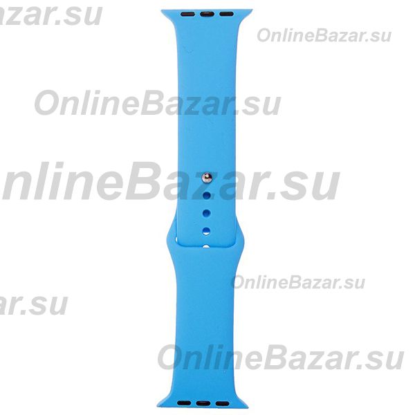 Ремешки для Apple Watch Series 1 (38 mm) Sport Band силиконовый (размер L) <голубой> ― Spb.OnlineBazar.su