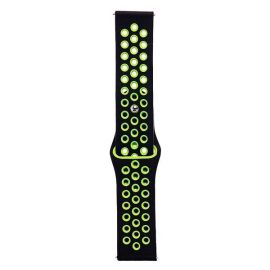 Ремешки для Motorola Moto 360 2 42mm силиконовые Sport Band <черно-зеленый>