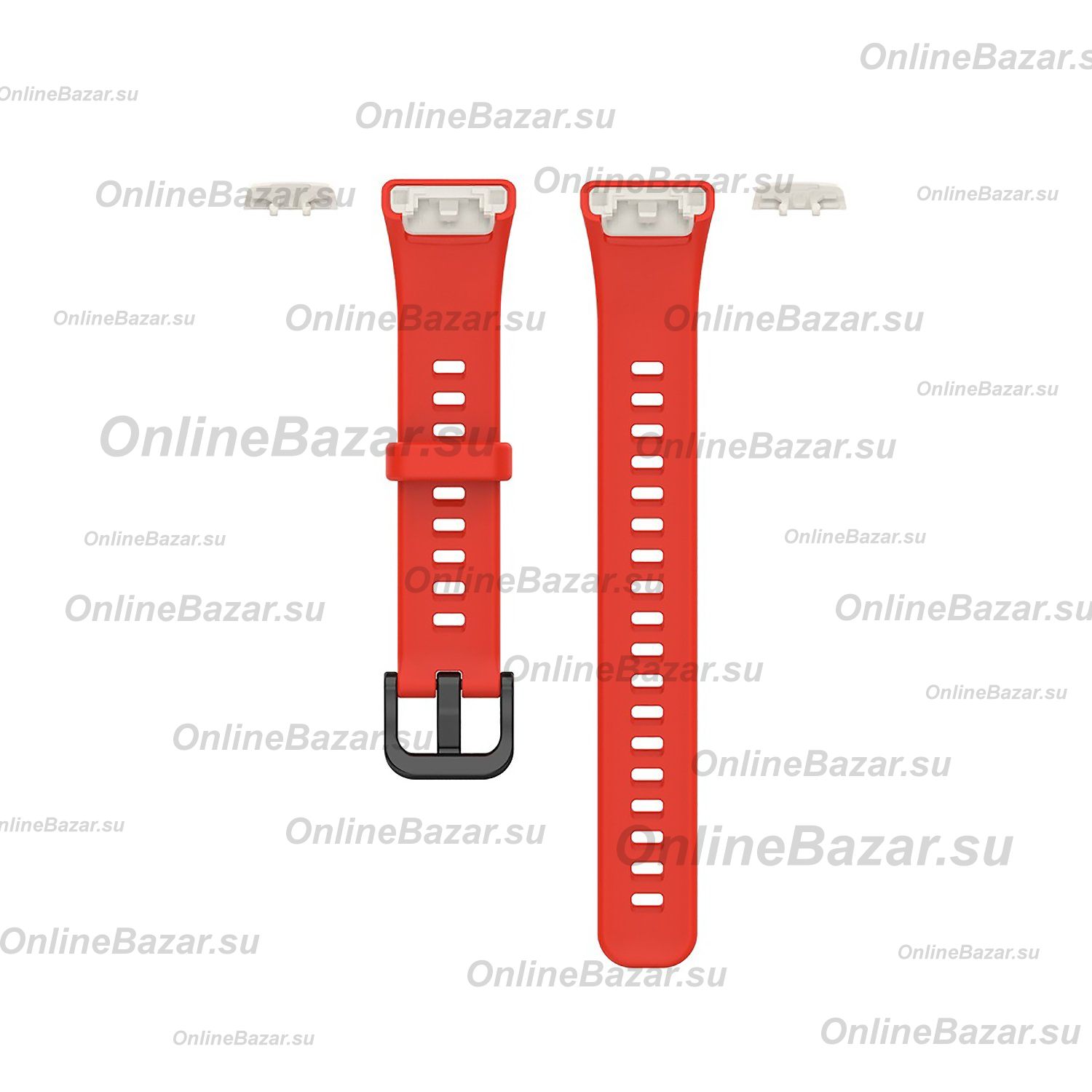 Ремешок для Honor Band 6 (ARG-B39) силиконовый <красный> ― Spb.OnlineBazar.su