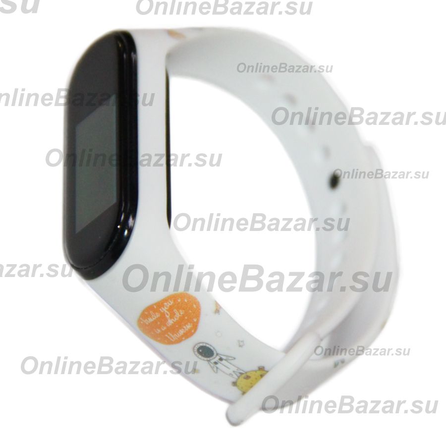 Ремешок для Xiaomi Mi Band 3 силиконовый WB01 (рис. 001) ― Spb.OnlineBazar.su