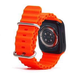 Ремешки для Apple Watch Series 7 (41 mm) Ocean Band силиконовый <оранжевый>