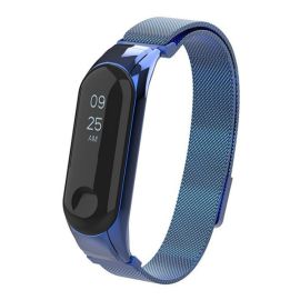 Ремешок для Xiaomi Mi Band 3 металлический, сетчатый <синий>