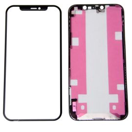Стекло для Apple iPhone 12 Pro в сборе с рамкой и OCA пленкой <черный>
