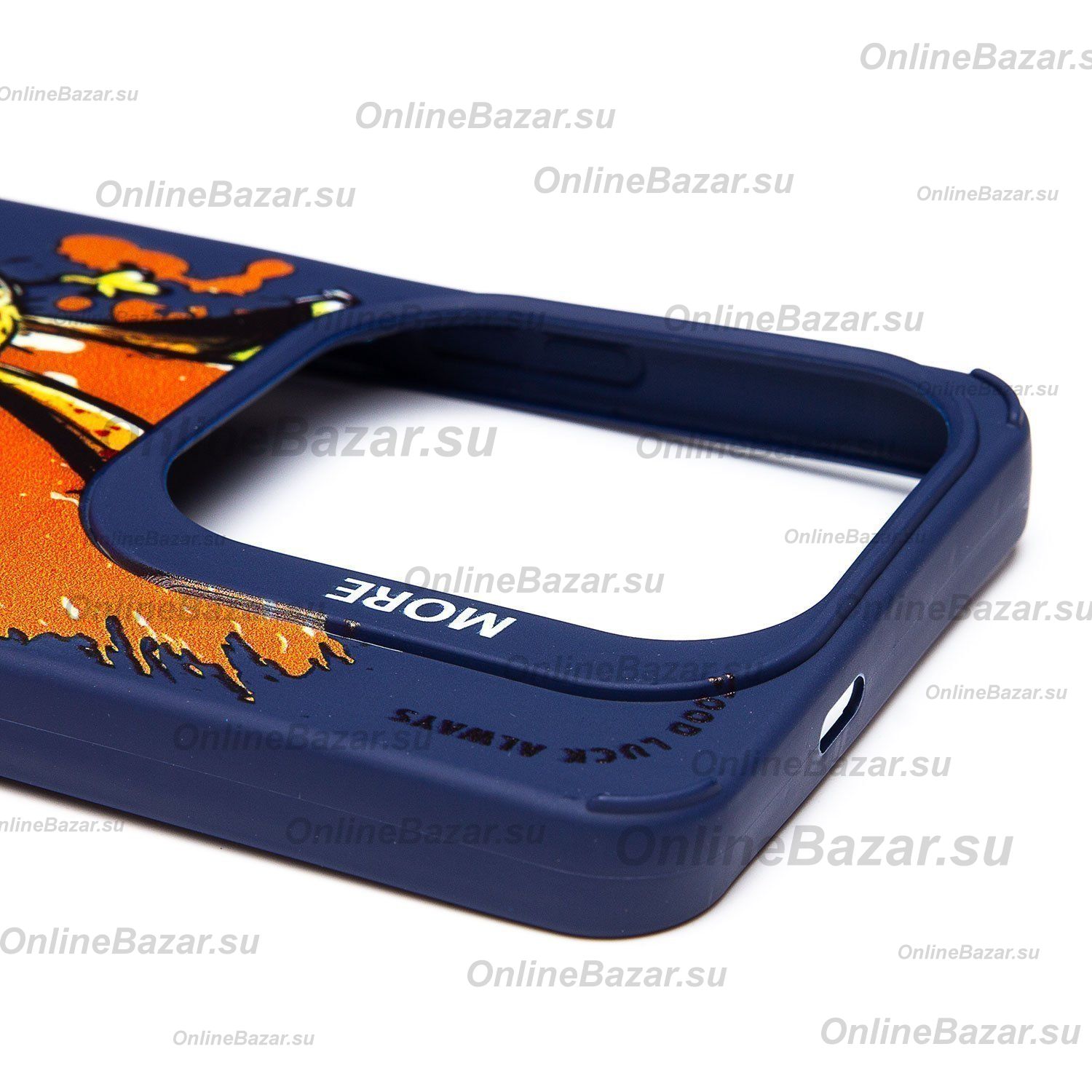 Чехол для Infinix Hot 40 Pro (X6837) силиконовый (рис. 335/заяц) <темно-синий> ― Spb.OnlineBazar.su